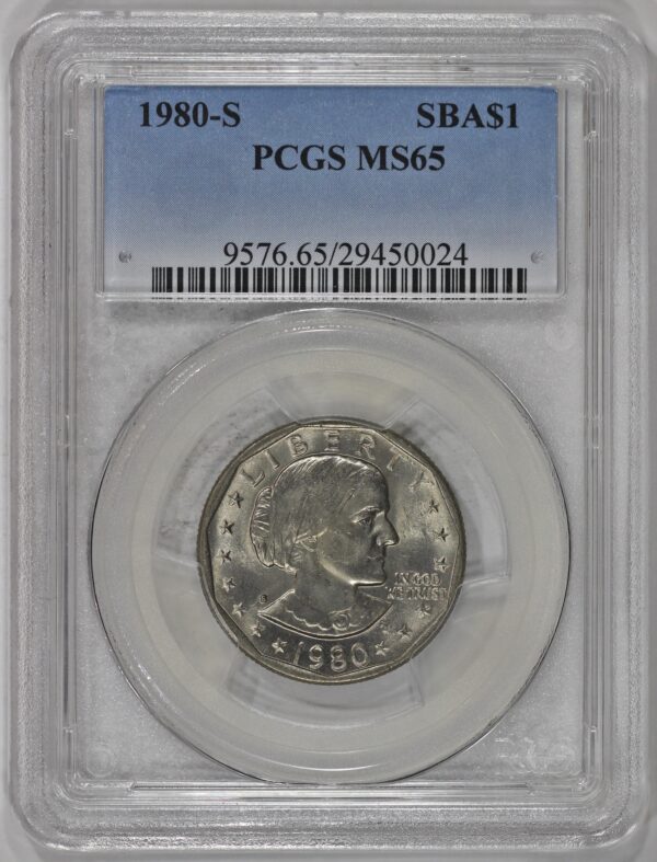 1980-S $1 Susan B Anthony Dollar PCGS MS65 SBA