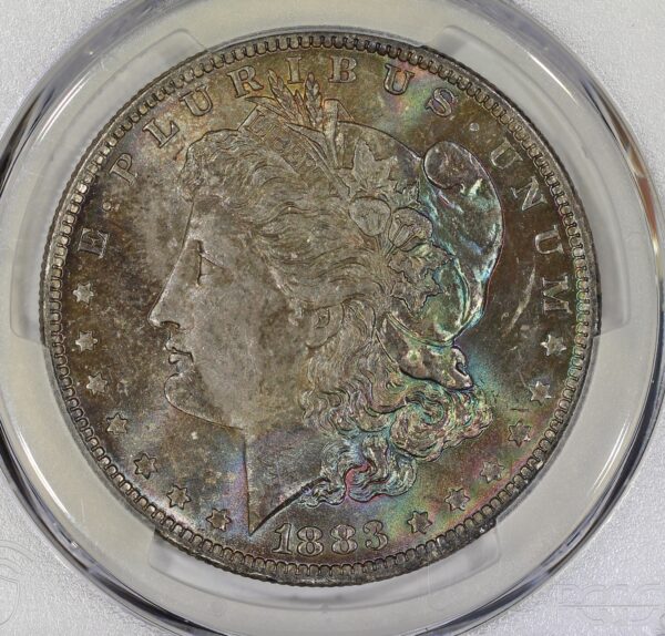 1883-O $1 Morgan Silver Dollar PCGS MS63 Colorful Toning