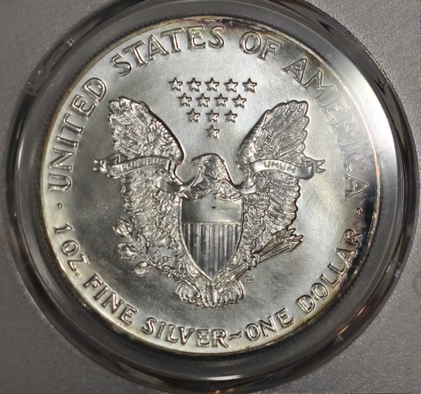 1988 $1 American Silver Eagle PCGS MS68 Colorful Toning 1oz .999 Silver ASE - Image 8
