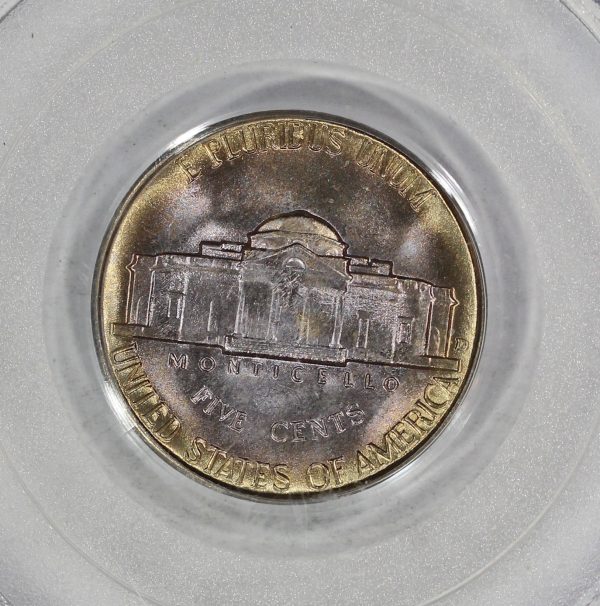 1942-D 5c Jefferson Nickel PCGS MS66FS Full Steps Colorful Toning - Image 5