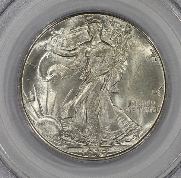 1937 50c Silver Walking Liberty Half Dollar PCGS MS64 OGH Old Green Holder - Image 3
