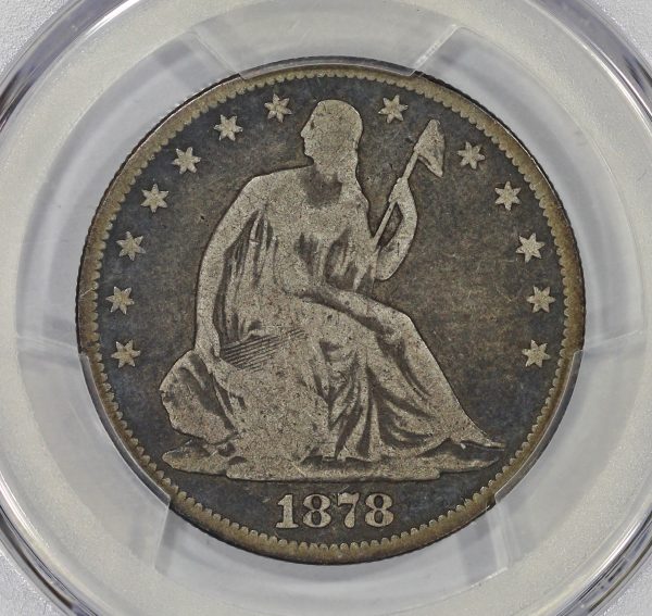 1878 50c Silver Liberty Seated Half Dollar PCGS VG08 - Image 2