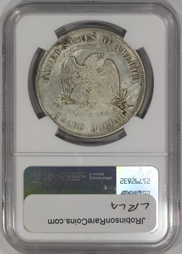 1874-S $1 U.S. Silver Trade Dollar NGC XF Chopmarked - Image 4
