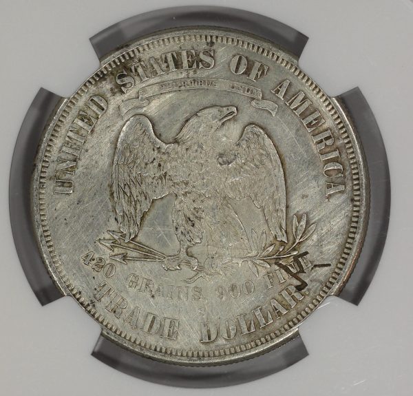 1874-S $1 U.S. Silver Trade Dollar NGC XF Chopmarked - Image 5