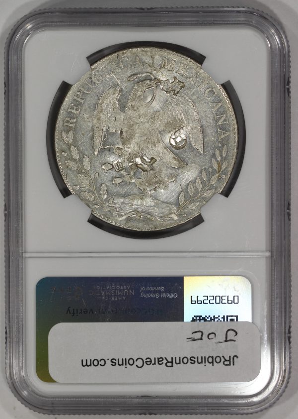 1891 Mo AM Mexico Silver 8 Reales NGC Chopmarked KM#377.10 - Image 4