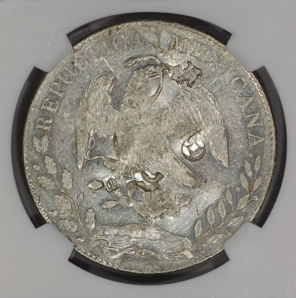 1891 Mo AM Mexico Silver 8 Reales NGC Chopmarked KM#377.10 - Image 5