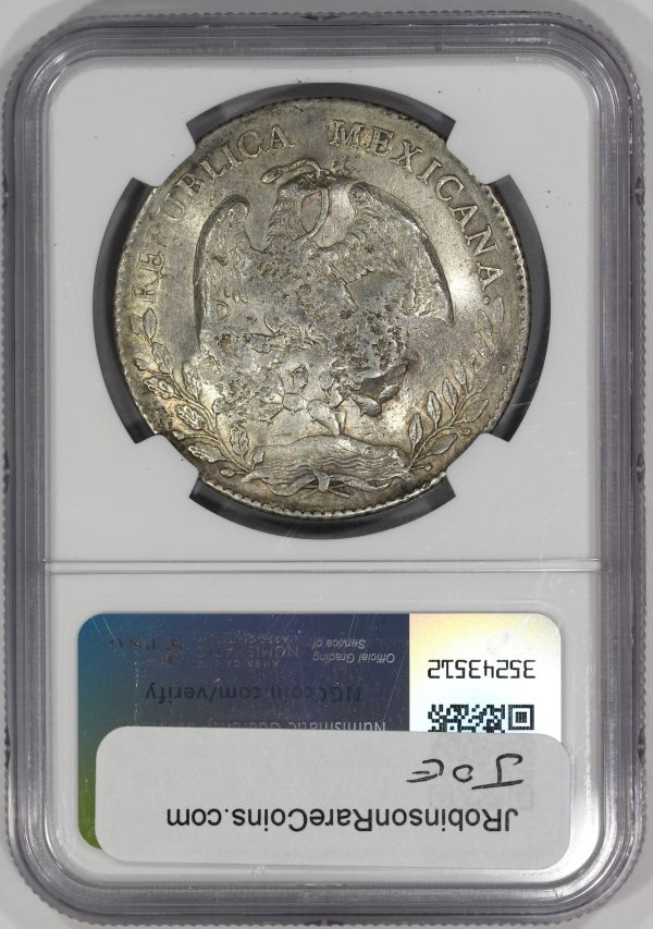 1892 Zs FZ Mexico Silver 8 Reales Coin NGC Chopmarked KM#377.13 - Image 4