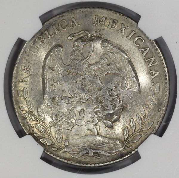 1892 Zs FZ Mexico Silver 8 Reales Coin NGC Chopmarked KM#377.13 - Image 5