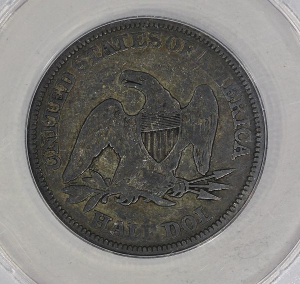 1857 50c Liberty Seated Half Dollar ANACS F15 - Image 5