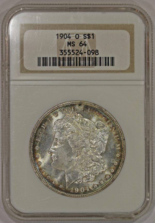 1904-O $1 Morgan Silver Dollar NGC MS64 Light Toning