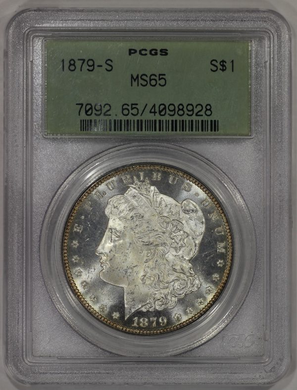 1879-S $1 Morgan Silver Dollar PCGS MS65 OGH Old Green Holder