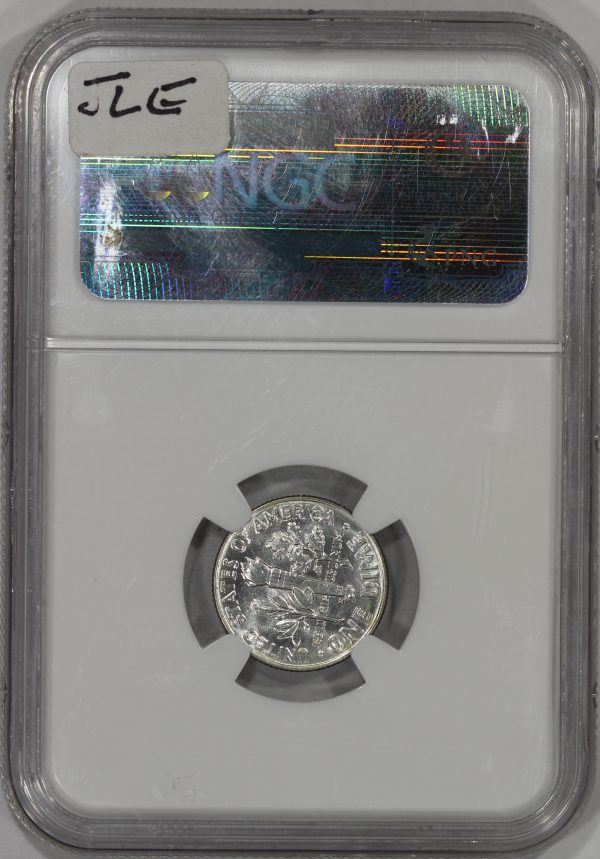 1954-D 10c Silver Roosevelt Dime NGC MS66 Colorful Toning - Image 4
