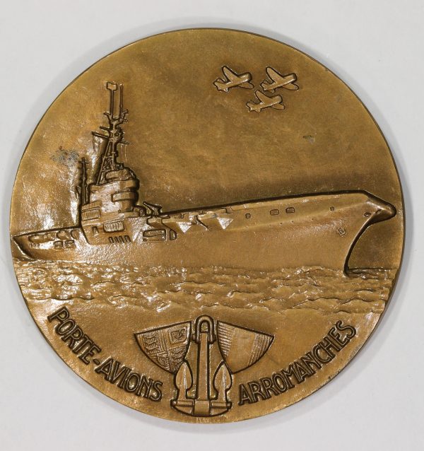 1974 French Bronze Aviation Medal Dated June 1944 Georges Guirand 59mm