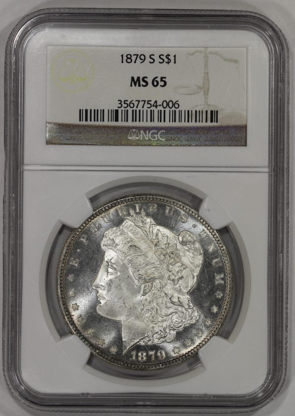 1879-S $1 Morgan Silver Dollar NGC MS65 Flashy Coin