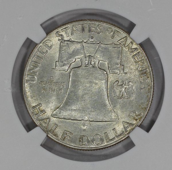 1948-D 50c Silver Franklin Half Dollar NGC MS63 FBL Full Bell Lines - Image 5