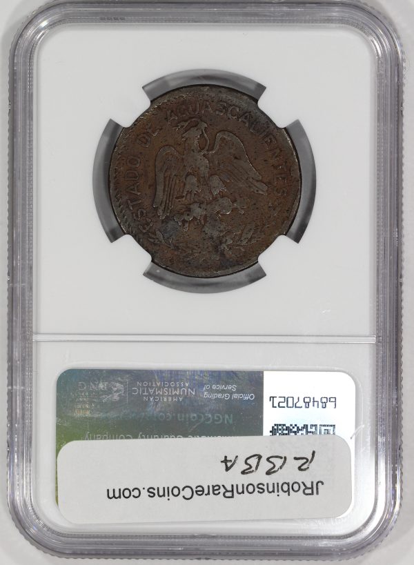 1915 Mexico 20 Centavos Aguascalientes NGC XF40 Revolutionary Coin Flat 2 Pancho Villa - Image 4