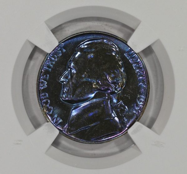 1957 5c Jefferson Nickel Proof Coin NGC PF67 Wild and Colorful Toning - Image 4