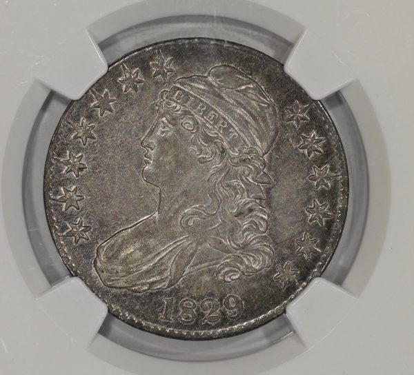 1829 50c Silver Capped Bust Half Dollar NGC AU55 Toned - Image 3