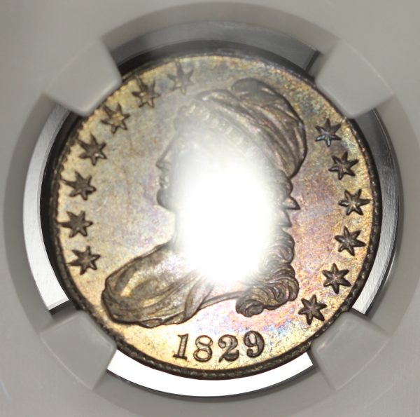 1829 50c Silver Capped Bust Half Dollar NGC AU55 Toned - Image 5