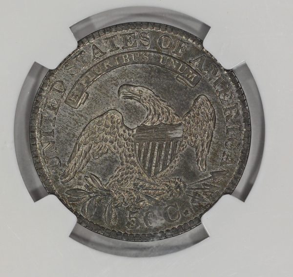 1829 50c Silver Capped Bust Half Dollar NGC AU55 Toned - Image 7