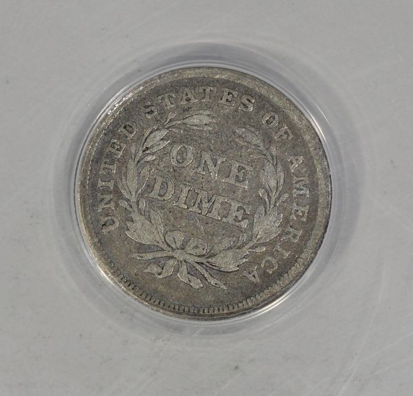 1837 No Stars 10c Liberty Seated Dime ANACS VG10 One Year Type - Image 4