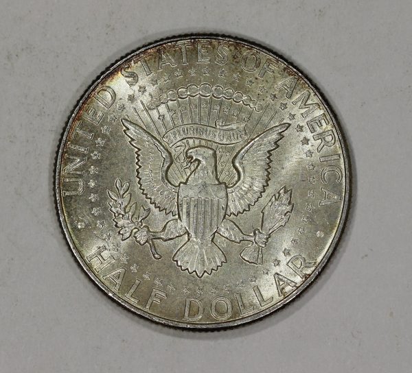 1964 50c Silver Kennedy Half Dollar Rim Toning - Image 3