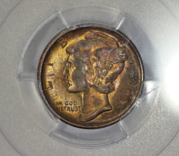 1945-S 10c Silver Mercury Dime PCGS MS64 colorful Toning - Image 4