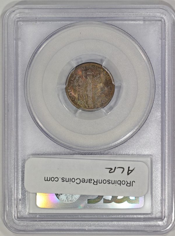 1945-S 10c Silver Mercury Dime PCGS MS64 colorful Toning - Image 5