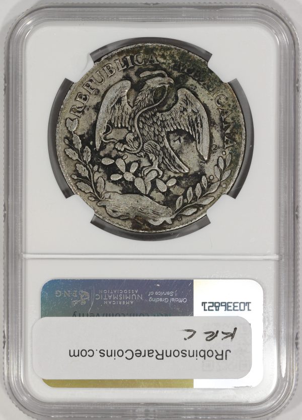 1867 Mo CH Mexico Silver 8 Reales NGC XF Chopmarked - Image 5
