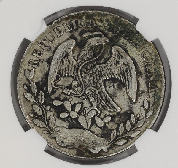 1867 Mo CH Mexico Silver 8 Reales NGC XF Chopmarked - Image 2