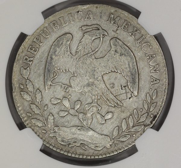 1873 Pi MH Mexico Silver 8 Reales NGC AU Chopmarked Potosi Mint - Image 5