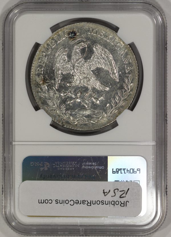 1894 Go RS Mexico Silver 8 Reales NGC Uncirculated KM#377.8 - Image 4