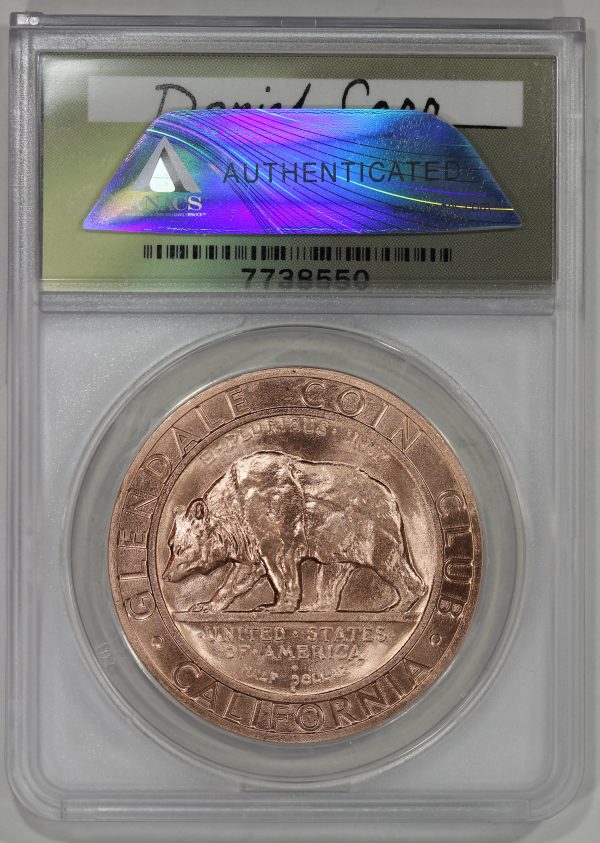 2015 Glendale Coin Club Copper Medal by Daniel Carr ANACS MS70 Red - Image 4