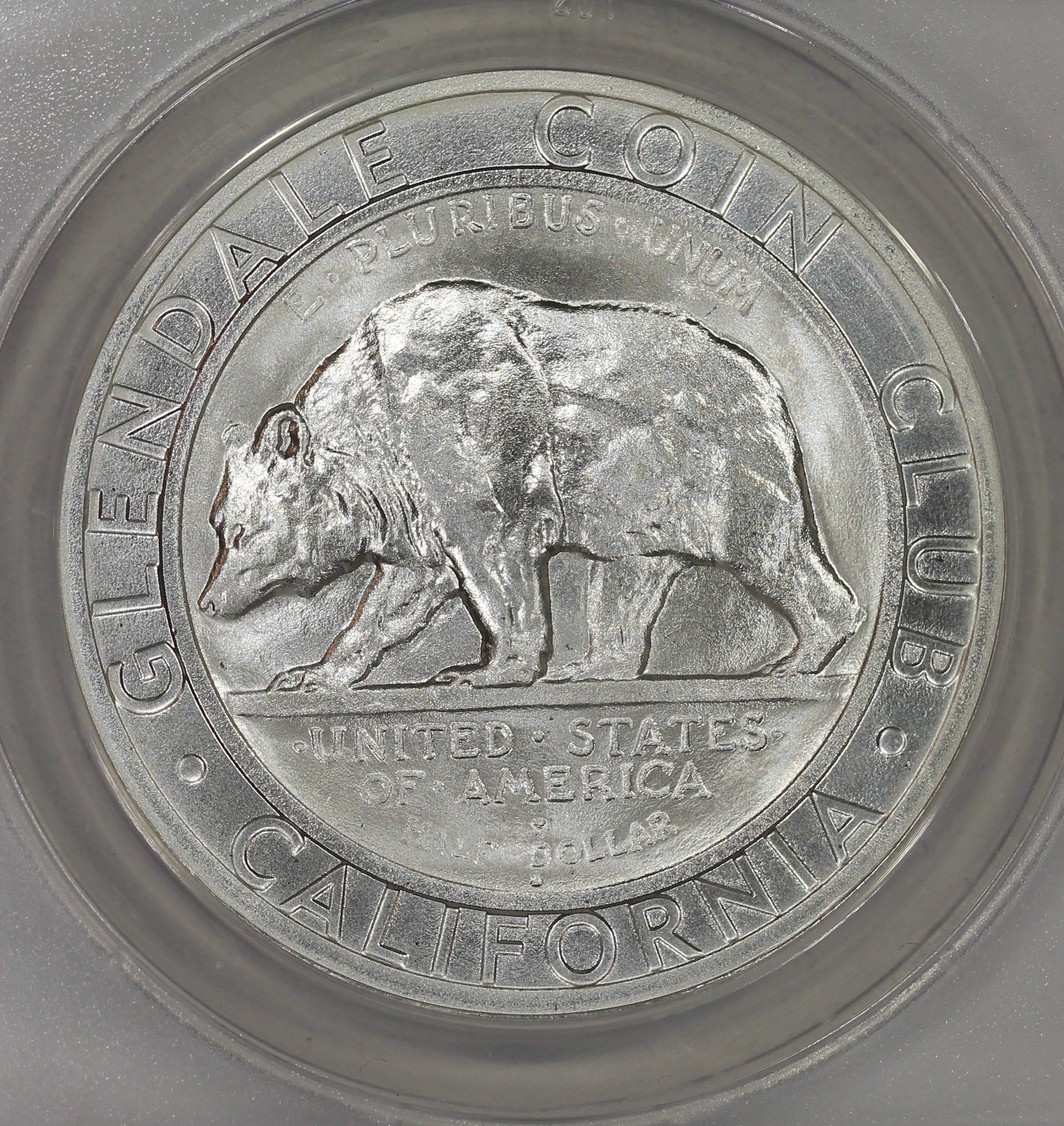 2015 DANIEL CARR GLENDALE COIN CLUB 1 oz .999 SILVER MEDAL ANACS MS69 - Image 6