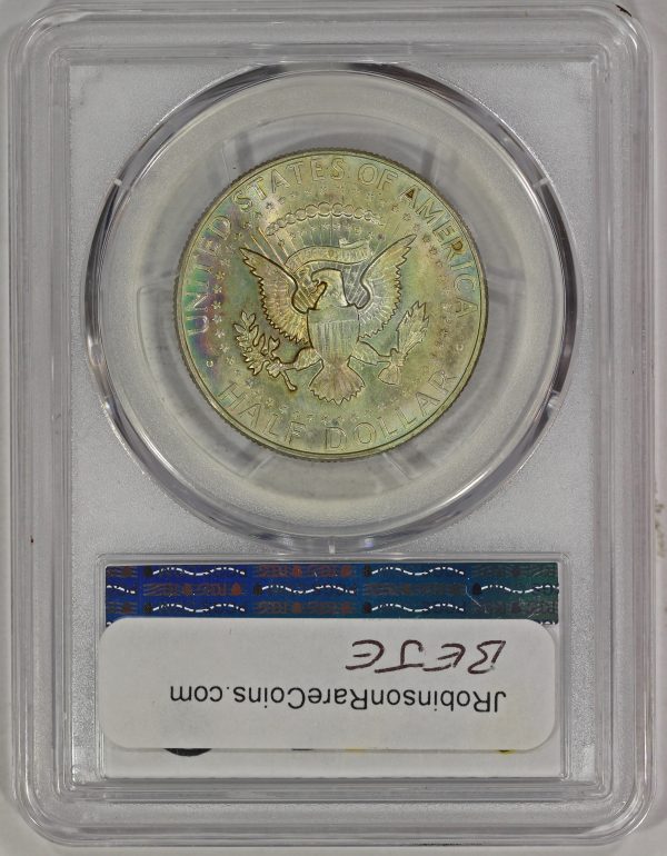 1967 50c Silver Kennedy Half Dollar PCGS MS64 Colorful Toning - Image 6