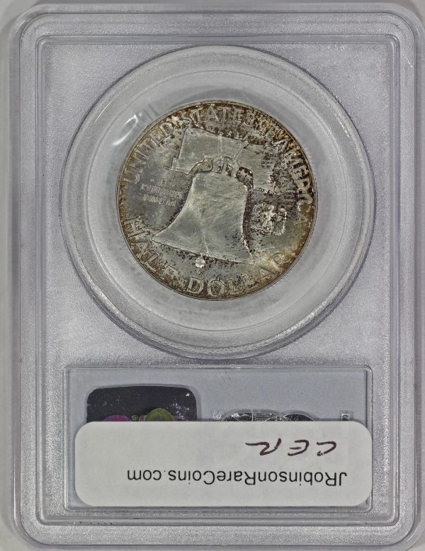 1958-D 50c Silver Franklin Half Dollar PCGS MS65FBL Toned Full Bell Lines - Image 4