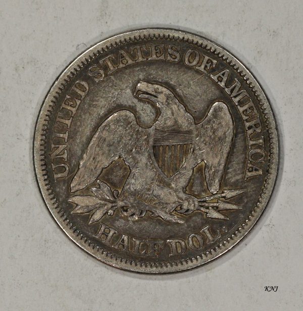 1858 50c Silver Liberty Seated Half Dollar No Motto - Image 4