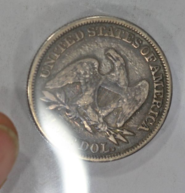 1858 50c Silver Liberty Seated Half Dollar No Motto - Image 5