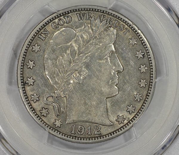 1912 50c Silver Barber Half Dollar PCGS XF45 - Image 3
