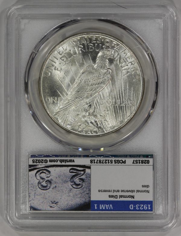 1923-D $1 Silver Peace Dollar PCGS MS62 - Image 4