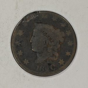 1820 1c Small Date Coronet Head Large Cent