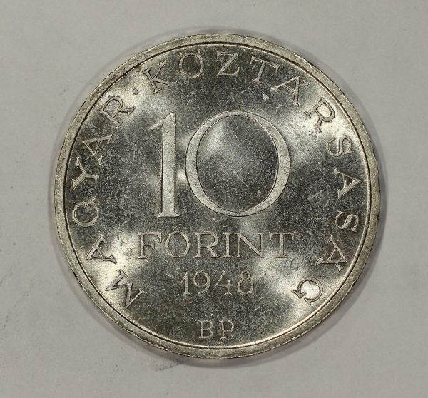 1948 Hungary Silver 10 Forint Revolution Centenary Commemorative Coin - Image 3