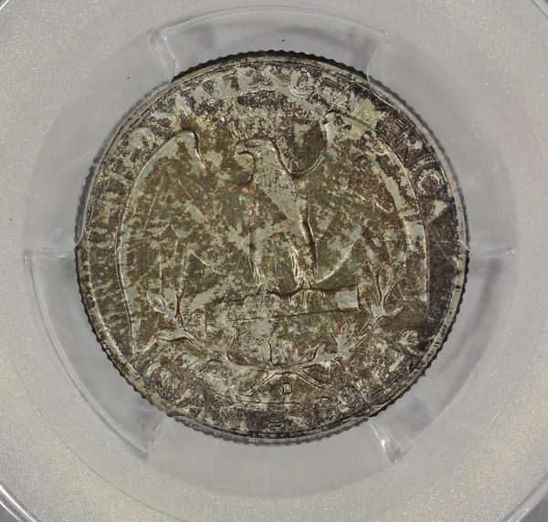 1957-D 25c Silver Washington Quarter Colorful Toning - Image 7