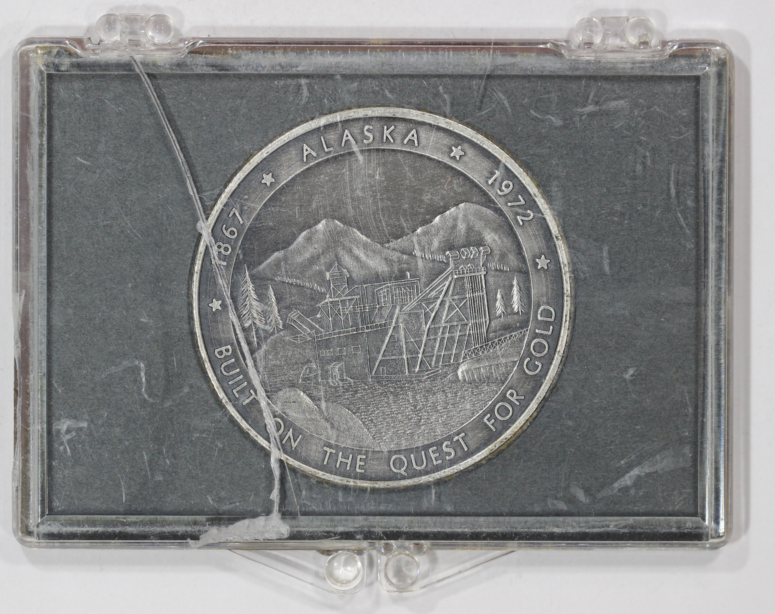 1972 1oz .999 Silver Alaska Discovery of Gold Vintage Round #625 - Image 8
