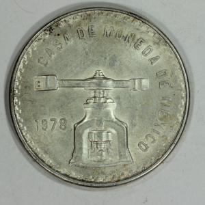 1978 Mexico Silver Una Onza De Troy Plata Pura Casa De Moneda KM#49b.2