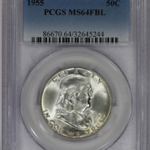 1955 50c Silver Franklin Half Dollar PCGS MS64FBL FS-401 Bugs Bunny