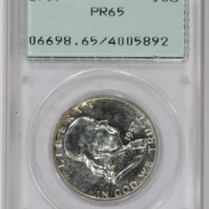 1957 50c Silver Franklin Half Dollar Proof PCGS PR65 OGH Rattler