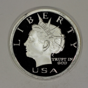 2003 Norfed 1oz .999 Silver Liberty $10 Proof Round