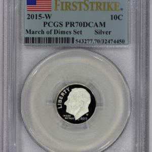 2015-W 10c Silver Roosevelt Dime PCGS PR70DCAM March of Dimes Set First Strike