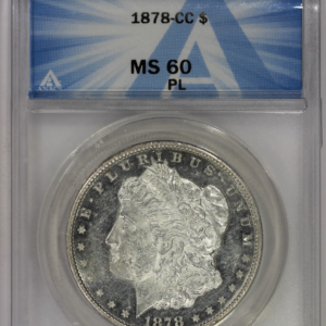1878-CC $1 Morgan Silver Dollar ANACS MS60PL Proof-Like VAM-9